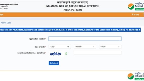 ICAR admit card 2024 for AIEEA PG, AICE JRF/SRF(PhD) exams released (exams.nta.ac.in)