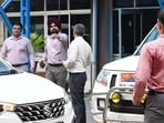 A CBI team exits the Economic Offences Unit (EOU) office in Patna in NEET paper leak case. (Santosh Kumar/ Hindustan Times) A CBI team exits the Economic Offences Unit (EOU) office in Patna in NEET paper leak case. (Santosh Kumar/ Hindustan Times)
