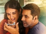 Akshay Kumar and Radhikka in a still from Sarfira.