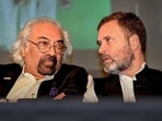Congress leader Rahul Gandhi with Sam Pitroda at an Indian diaspora event in New York. Congress leader Rahul Gandhi with Sam Pitroda at an Indian diaspora event in New York.