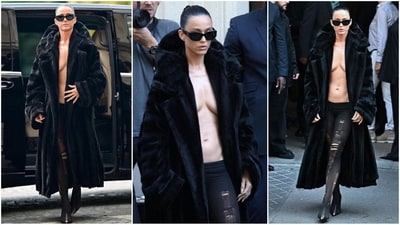Katy Perry makes bold fashion statement in fur coat ensemble at Paris Fashion Week. (Instagram) Katy Perry makes bold fashion statement in fur coat ensemble at Paris Fashion Week. (Instagram)