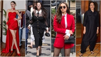 Today's fashion lookbook is brimming with stylish statements in trendy outfits, from contemporary takes on the pantsuit to timeless salwar kurtas, this guide is guaranteed to delight all fashion lovers. Featuring Selena Gomez, Ananya Pandey, Manushi Chhillar, Tabu and Palak Tiwari, these are the best-dressed celebrities of the day who turned heads with their stunning looks. Scroll down to take notes for your next outing. (Instagram) Today's fashion lookbook is brimming with stylish statements in trendy outfits, from contemporary takes on the pantsuit to timeless salwar kurtas, this guide is guaranteed to delight all fashion lovers. Featuring Selena Gomez, Ananya Pandey, Manushi Chhillar, Tabu and Palak Tiwari, these are the best-dressed celebrities of the day who turned heads with their stunning looks. Scroll down to take notes for your next outing. (Instagram)