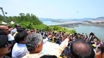Andhra Pradesh chief minister N Chandrababu Naidu visited the Polavaram dam site last week to assess the condition of the project works. (HT Photo) Andhra Pradesh chief minister N Chandrababu Naidu visited the Polavaram dam site last week to assess the condition of the project works. (HT Photo)
