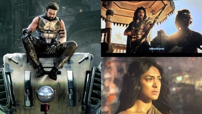 Prabhas, Vijay Deverakonda and Mrunal Thakur in Kalki 2898 AD. Prabhas, Vijay Deverakonda and Mrunal Thakur in Kalki 2898 AD.