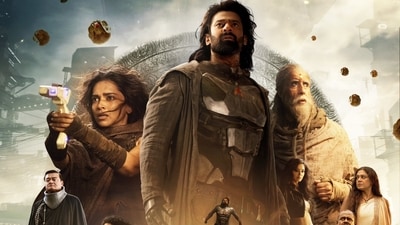 Kalki 2898 AD: Deepika Padukone, Prabhas, Amitabh Bachchan in the film. Kalki 2898 AD: Deepika Padukone, Prabhas, Amitabh Bachchan in the film.