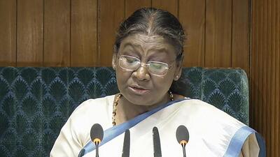 President Murmu said that the government is working towards ensuring peace and stability in the Northeast. (PTI photo) President Murmu said that the government is working towards ensuring peace and stability in the Northeast. (PTI photo)
