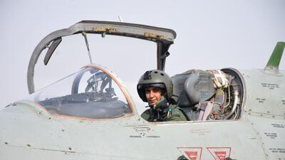 Squadron Leader Mohana Singh in a MiG-21 Bison at the Nal airbase near Bikaner. (HT file) Squadron Leader Mohana Singh in a MiG-21 Bison at the Nal airbase near Bikaner. (HT file)