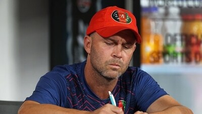 Afghanistan coach Jonathan Trott wasn't too happy with the pitch in the semi-final (Getty) Afghanistan coach Jonathan Trott wasn't too happy with the pitch in the semi-final (Getty)