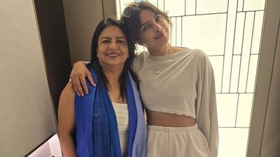 Recently, she also celebrated her mom, Madhu Chopra’s birthday, while shooting for the film there. Recently, she also celebrated her mom, Madhu Chopra’s birthday, while shooting for the film there.