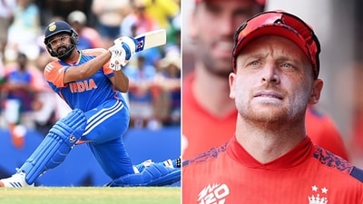 India vs England Live Score, T20 World Cup 2024 Semi final, IND vs ENG: Rohit Sharma against Jos Buttler for a place in the final. (Getty Images) India vs England Live Score, T20 World Cup 2024 Semi final, IND vs ENG: Rohit Sharma against Jos Buttler for a place in the final. (Getty Images)