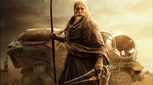 Amitabh Bachchan in a still from Kalki 2898 AD as Ashwatthama. Amitabh Bachchan in a still from Kalki 2898 AD as Ashwatthama.