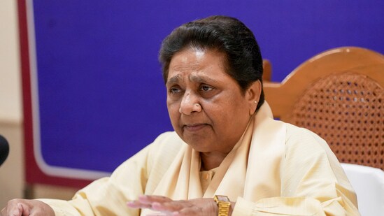 BSP chief Mayawati during a press conference in Lucknow on June 25. (PTI)