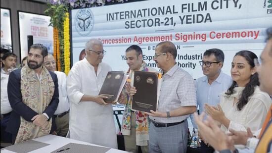 The upcoming film city will be a one-stop shop for filmmakers worldwide, offering facilities at nearly half the cost as compared to other studios, said Kapoor. (HT Photo)