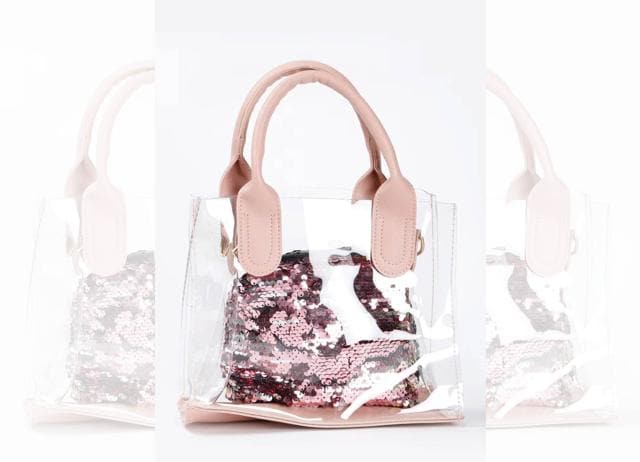 If you’re trying out the transparent look for the first time, start small, with a sheer bag. If you’re trying out the transparent look for the first time, start small, with a sheer bag.