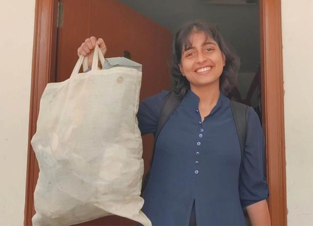 Sustainability influencer Mridula Joshi recommends finding new ways to wear what you already own. Sustainability influencer Mridula Joshi recommends finding new ways to wear what you already own.