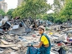 Nearly 100 families whose homes were razed on June 6 are still camping near the site, without access to food, water and shelter. (Photo by Satish Bate/ Hindustan Times) (Hindustan Times)