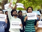 NEET aspirants protest against the alleged irregularities in the NEET-UG examination at Jantar Mantar, in New Delhi. (File) NEET aspirants protest against the alleged irregularities in the NEET-UG examination at Jantar Mantar, in New Delhi. (File)