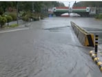 Severe waterlogging in Minto Road due to heavy rainfall in the national capital on Friday.