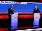 Republican candidate, former U.S. President Donald Trump, speaks as he attends a presidential debate with Democrat candidate, U.S. President Joe Biden, in Atlanta, Georgia, U.S., June 27, 2024. REUTERS/Brian Snyder