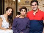 Malaika Arora and Arbaaz Khan with their son, Arhaan.