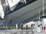 Rescue operations are in progress after a portion of the roof at Delhi Airport's Terminal 1 collapsed early this morning due to heavy rain, in New Delhi