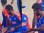 Jasprit Bumrah approaches the umpire for a handshake. Jasprit Bumrah approaches the umpire for a handshake.