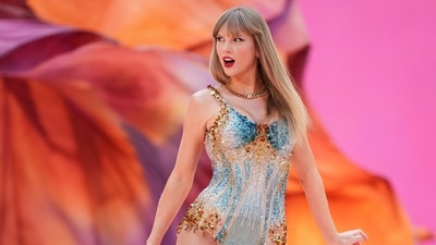 Taylor Swift performs at Wembley Stadium as part of her Eras Tour on Friday, June 21, 2024 in London. (Scott A Garfitt/Invision/AP) Taylor Swift performs at Wembley Stadium as part of her Eras Tour on Friday, June 21, 2024 in London. (Scott A Garfitt/Invision/AP)
