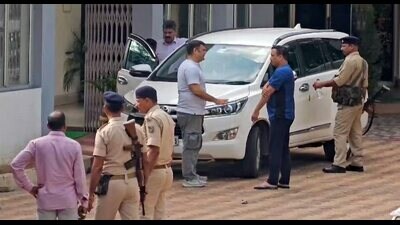 CBI sleuths at Oasis School for investigation into the NEET-UG paper leak case, in Hazaribagh on June 28. (PTI) CBI sleuths at Oasis School for investigation into the NEET-UG paper leak case, in Hazaribagh on June 28. (PTI)