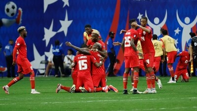 Panama players celebrate a win over the United State in a Copa América 2024 Group C soccer match Thursday (AP) Panama players celebrate a win over the United State in a Copa América 2024 Group C soccer match Thursday (AP)