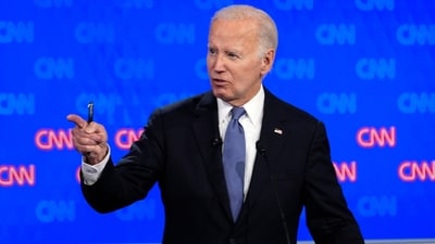 President Joe Biden mocks Donald Trump's drug claims with 'Dark Brandon' meme (AP Photo/Gerald Herbert) (AP) President Joe Biden mocks Donald Trump's drug claims with 'Dark Brandon' meme (AP Photo/Gerald Herbert) (AP)