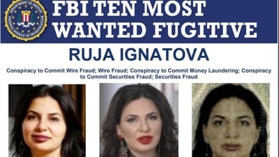 Ignatova, a German citizen born in Bulgaria, was added to the FBI's most-wanted list in 2022 due to her involvement in money laundering and forgery. (FBI) Ignatova, a German citizen born in Bulgaria, was added to the FBI's most-wanted list in 2022 due to her involvement in money laundering and forgery. (FBI)