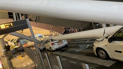 Roof collapses at Terminal 1 of Delhi Airport (ANI) Roof collapses at Terminal 1 of Delhi Airport (ANI)