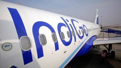 The side of an IndiGo Airlines A320 aircraft is pictured on the tarmac (REUTERS)