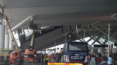 Delhi airport roof collapse: T1 has only domestic flight operations by IndiGo and SpiceJet. The airport -- which has three terminals T1, T2 and T3 -- handles around 1,400 flight movements daily. An IndiGo spokesperson said flight operations were impacted due to structural damage to Terminal 1. The airline also said the unplanned situation has led to operations across the network being impacted. (AP)