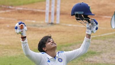 India’s Shafali Verma celebrates her double century during the one-off Test against South Africa at the MA Chidambaram Stadium in Chennai on Friday. (PTI) India’s Shafali Verma celebrates her double century during the one-off Test against South Africa at the MA Chidambaram Stadium in Chennai on Friday. (PTI)