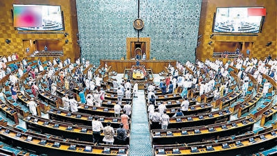 MPs in the Lok Sabha on the fifth day of the special session, on Friday. (ANI) MPs in the Lok Sabha on the fifth day of the special session, on Friday. (ANI)