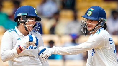 India Women's Smriti Mandhana and Shafali Verma during a one-off test cricket match between India and South Africa (PTI) India Women's Smriti Mandhana and Shafali Verma during a one-off test cricket match between India and South Africa (PTI)