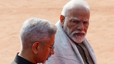 Prime Minister Narendra Modi speaks to external affairs minister S Jaishankar at Rashtrapati Bhawan on December 5, 2023 (REUTERS FIL PHOTO) Prime Minister Narendra Modi speaks to external affairs minister S Jaishankar at Rashtrapati Bhawan on December 5, 2023 (REUTERS FIL PHOTO)