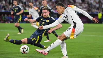 Hosts Germany thrashed Scotland 5-1 in the tournament opener, with some brilliant goals. (AFP) Hosts Germany thrashed Scotland 5-1 in the tournament opener, with some brilliant goals. (AFP)