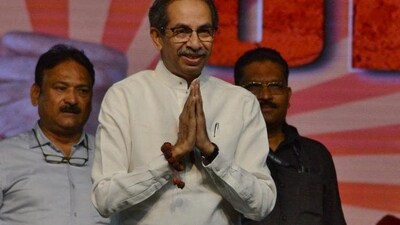 Thane, India - May ,17, 2024: Uddhav Thackeray is seen at a rally in Thane masunda lake in Thane to campaign for Shiv Sena's UBT Thane Lok Sabha candidate Rajan Vichare ,in Thane, in Mumbai, India, on, Friday, May,17, 2024. ( Praful Gangurde / HT Photo ) Thane, India - May ,17, 2024: Uddhav Thackeray is seen at a rally in Thane masunda lake in Thane to campaign for Shiv Sena's UBT Thane Lok Sabha candidate Rajan Vichare ,in Thane, in Mumbai, India, on, Friday, May,17, 2024. ( Praful Gangurde / HT Photo )
