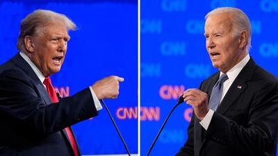 This combination of photos shows Republican presidential candidate former President Donald Trump, left, and President Joe Biden during a presidential debate hosted by CNN on June 27 (AP) This combination of photos shows Republican presidential candidate former President Donald Trump, left, and President Joe Biden during a presidential debate hosted by CNN on June 27 (AP)