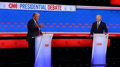 Republican candidate, former U.S. President Donald Trump, speaks as he attends a presidential debate with Democrat candidate, U.S. President Joe Biden, in Atlanta, Georgia, U.S., June 27, 2024. REUTERS/Brian Snyder (REUTERS)