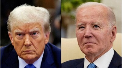 Sharing Jill Biden's X post on the social media platform, Biden wrote: “The best part of the campaign trail is having you by my side, Jilly.” (REUTERS)
