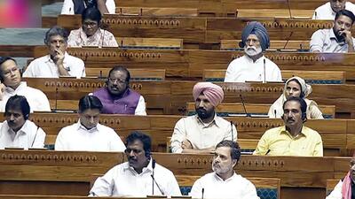 With the opposition not relenting, the uproar continued and the Speaker subsequently adjourned the House till 12noon. (ANI photo) With the opposition not relenting, the uproar continued and the Speaker subsequently adjourned the House till 12noon. (ANI photo)