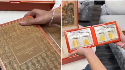 A travelling mandir contained within the invitation box. (ANI) A travelling mandir contained within the invitation box. (ANI)