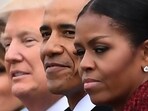 Donald Trump highlighted that a survey was conducted to see how various Democrats, including prominent figures like Michelle Obama, would fare against him in a hypothetical match up.