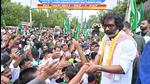 Hemant Soren addressed JMM workers outside his residence in Ranchi on Saturday and later went to Birsa Chowk and garlanded the statue of tribal icon Birsa Munda. (HT Photo)