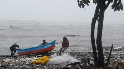 Fishermen pulling their boats ashore. (Representative image) (Kunal Patil / PTI) Fishermen pulling their boats ashore. (Representative image) (Kunal Patil / PTI)