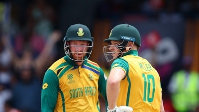 South Africa never let their run rate dip despite the fall of wickets and started taking full control when during Heinrich Klaasen and David Miller's fifth wicket partnership.&nbsp; (REUTERS)
