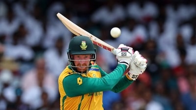 Klaasen seemingly won the game for South Africa in the 15th over by smashing 24 runs in it. He hit two sixes and two fours off Axar Patel and the Proteas needed just 30 to win off 30 balls at the end of that over with Klaasen and Miller in the middle and with Marco Jansen and Keshav Maharaj still to come.&nbsp; (REUTERS)